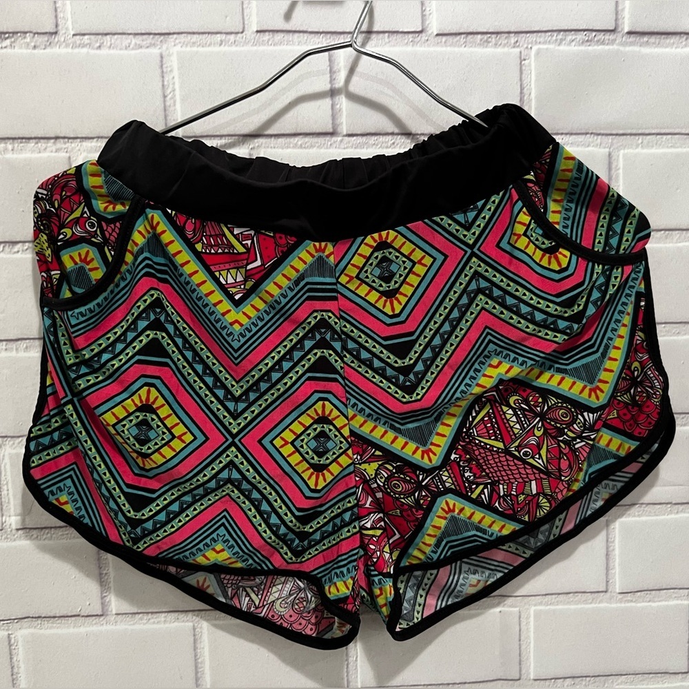 EMME JORDAN women printed elastic waist shorts/size L